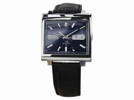 Seiko 5 Actus Stainless Steel & Leather Automatic 34mm Mens 1970s Seiko