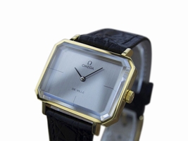 Omega DeVille MX22 Stainless Steel & Gold Plated with Gray Dial Vintage 32mm Mens Omega