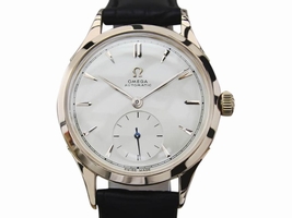 Omega Bumper 18K Rose Gold & Leather Automatic 33mm Men's 1960s Omega