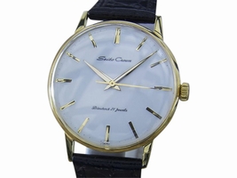 Seiko Crown Gold Plated and Stainless Steel & Leather Manual 37mm Mens 1960 Seiko