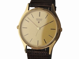 Seiko Gold Plated Quartz 32mm Mens 1980s Seiko