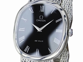 Omega DeVille 925 Sterling Silver Manual Vintage 30mm Mens 1970s Omega