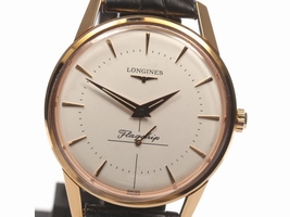 Longines Flagship L4.746.8 18K Rose Gold & Leather Quartz 35mm Men's Longines