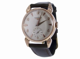 Longines 14K Rose Gold Vintage 33mm Mens 1950s Longines