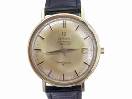 Omega Constellation 18K Yellow Gold / Leather Vintage 35.5mm Mens Omega