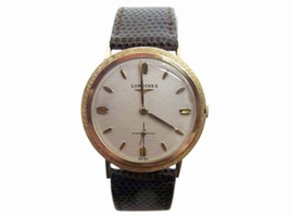 Longines 14K Yellow Gold Hand Winding Vintage 33.6mm Mens Longines
