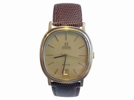 Omega De Ville Stainless Steel & Leather Vintage 34.6mm Mens Omega