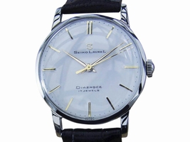 Seiko Laurel Stainless Steel & Leather Manual Vintage 33mm Mens 1960s Seiko