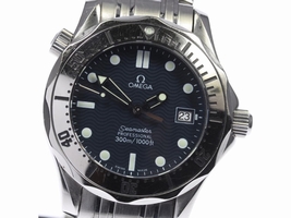 Omega Seamaster Professional 300 2562.80 Date Stainless Steel Navy Dial Quartz 36mm Mens Omega