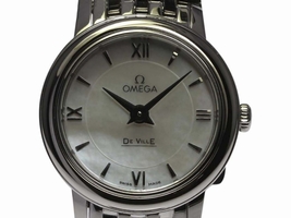 Omega DeVille 424.10.24.60.05.001 Stainless Steel with Shell Dial Quartz 24mm Womens Omega