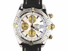 Breitling Chronomat Evolution B13356 18K Yellow Gold & Stainless Steel 44mm Mens Breitling