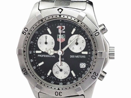 Tag Heuer Professional 200m CK1110 Stainless Steel with Black Dial Quartz 38mm Mens Tag Heuer