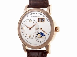 A. Lange & Sohne Grande Lange1 Moonphase YG Brown Leather Strap Mens A. Lange & S?hne
