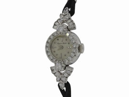 IWC Platinum & 14K White Gold 1ctw Diamond Womens Circa: 1940 IWC