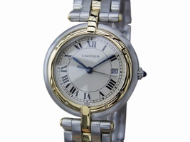 Cartier Pathere Ronde 18K Gold and Stainless Steel 30mm Mens Cartier