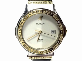 Hublot Depose 18K Yellow Gold & Stainless Steel Eggshell Dial 36mm Mens Hublot