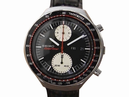 Seiko 5 SpeedTimer Stainless Steel / Leather 43mm Mens Seiko