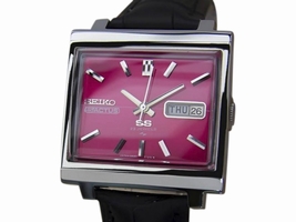 Seiko 5 Actus Stainless Steel & Leather Automatic 34mm Mens 1970s Seiko