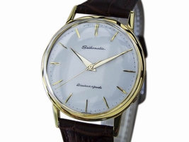 Seiko Seikomatic Gold Plated Stainless Steel & Leather Automatic 35mm Mens 1960s Seiko