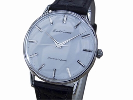 Seiko Crown Stainless Steel & Leather Manual 36mm Mens 1960 Seiko