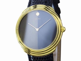 Seiko 220-0520 Gold Plated & Leather Manual 33mm Men's Seiko
