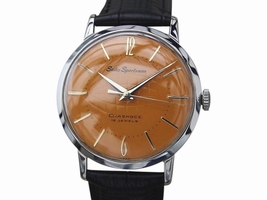 Seiko Sportsman Stainless Steel & Leather Manual 34mm Mens 1960s Seiko