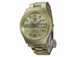Omega Electronic F300Hz Gold Plated Stainless Steel 40mm Mens 1970s Omega