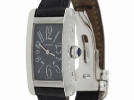 Cartier Americaine 1713 18K White Gold Arabic Quartz 19mm Womens Cartier