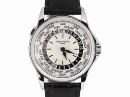 Patek Philippe Complications World Time 5110G 18K White Gold / Leather 37mm Mens Patek Philippe