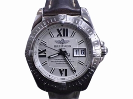 Breitling Galactic Cockpit A49350 Stainless Steel & Leather Automatic 41mm Mens Breitling