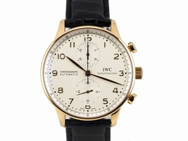 IWC Portuguese IW371402 18K Yellow Gold & Leather Automatic 41mm Mens IWC