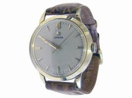 Omega 2686 18K Yellow Gold / Leather Vintage 36mm Mens Omega