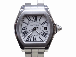 Cartier Roadster 3312 Stainless Steel & Silver Dial 45.6mm Mens CARTIER