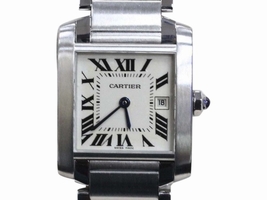 Cartier Tank Francaise 2465 Stainless Steel & Silver Dial 25mm Unisex CARTIER