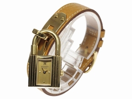 Hermes Kelly Gold Plated / Stainless Steel & Leather Belt 20mm Womens Hermes