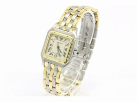 Cartier Panthere 18K Yellow Gold & Stainless Steel Quartz Womens Cartier