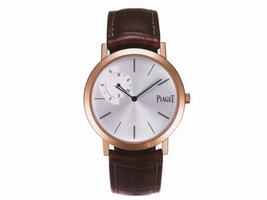 Piaget Altiplano Mechanical Silver Dial Brown Leather Piaget