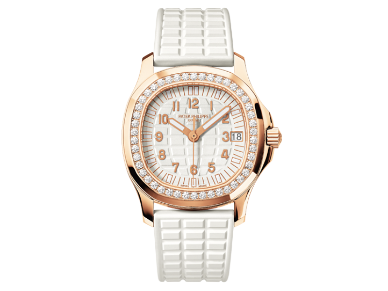 Patek Philippe Aquanaut 5068R-010 18K Rose Gold Rubber & Diamond 35.60mm Patek Philippe