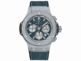 Hublot Big Bang Evolution 301.SX.2710.NR.JEANS Satin-Finished Stainless Steel & Denim Automatic 44mm Mens Hublot