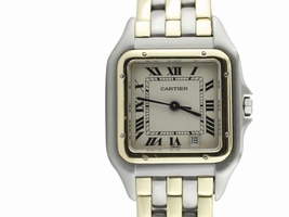 Cartier Two Tone Gold Santos Quartz 27mm Mens Cartier