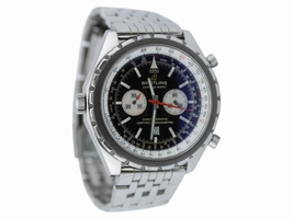 Breitling Chronomatic Chronograph Black Dial On Bracelet A41360 Breitling