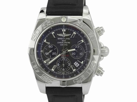 Breitling Chronomat B-01 AB0110 Black Dial on Rubber Strap 44mm Mens Breitling