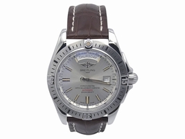 Breitling Galactic A45320 Stainless Steel & Silver Dial 44mm Mens Breitling