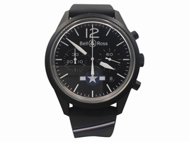Bell & Ross Airforce Carbon BR126-94-SC-18224 Stainless Steel PVD Automatic 41mm Mens Bell & Ross