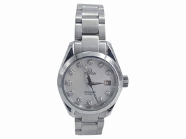 Omega Aqua Terra 2563.75 Stainless Steel with Diamond Quartz 29mm Womens Omega