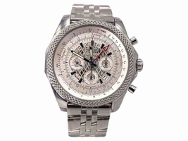 Breitling For Bentley 04 GMT AB043112/G774 Stainless Steel Silver Dial 49mm Mens  | Breitling