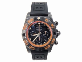 Breitling Chronomat MB0111C2/BD07 Black Stainless Steel Orange 44mm Mens Breitling