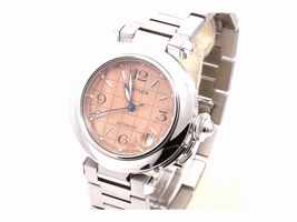 Cartier Pasha de 2324 Stainless Steel w/ Salmon Grid Face 36mm Unisex Cartier