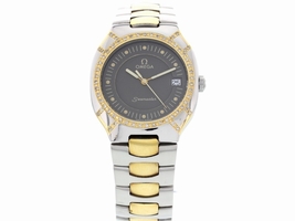 Omega Seamaster Polaris Stainless Steel 18K Yellow Gold & Diamond Mens  | Omega