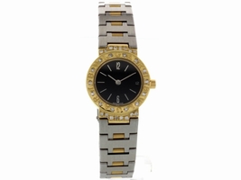 Bulgari 18K Gold & Stainless Steel Diamonds Womens Bulgari